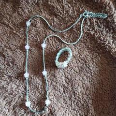 ハンドメイド ネックレスとリング セット
