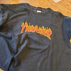 THRASHER 炎ロゴ Tシャツ 黒のサムネイル