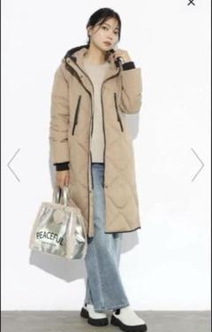 大人女性の スコットクラブVinバイカラーロングダウンコート定価39000円(71 ジャケット・アウター