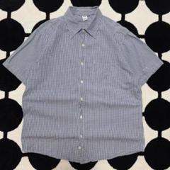 【00s】old gap 半袖チェックシャツ ギンガムチェック　シアサッカー