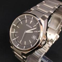 極美品 CITIZEN　シチズン　アテッサ　ブラック　シルバー　ソーラー　腕時計