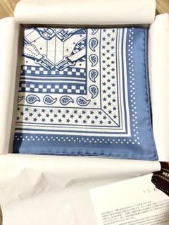 エルメス　HERMES ジグザグのサングル　カレ55 ネイビー HERMES - 【美品】 HERMES / エルメス | SANGLES EN ZIGZAG silk