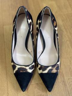 ZARA 36サイズ　ヒョウ柄ハラコパンプス