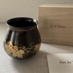 天然木製漆塗 時代漆器 在銘 鉄線唐草金銀蒔絵 高月 ゆがみ