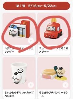 ちいかわハッピーセット 2種 ラッコ ハチワレ