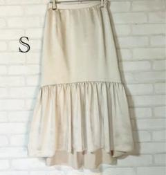 ビス　フレアスカート ホワイトベージュ　S