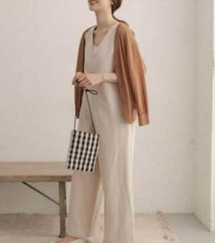 URBAN RESEARCH DOORS 綿麻オールインワン　サロペット　リネン