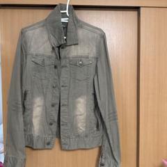 ベージュ デニムジャケット風 Lサイズ