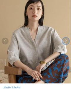 ローリーズファーム 七分袖 カーディガン 羽織り グレー フリーサイズ
