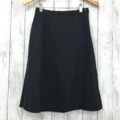 ☆ Agnes b ☆ ひざ丈スカート Aライン ブラック 光沢 36サイズ