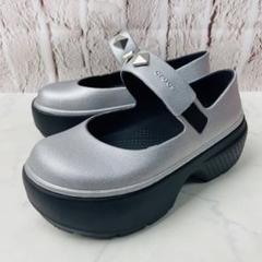 【着用1回】crocs Stomp Metallic Mary Jane 23