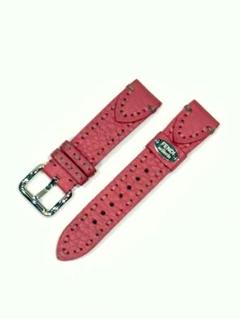 Fendi レッド レザーベルト 時計 FENDI フェンディ ローズピンク レザー 時計ベルト18mm バックル