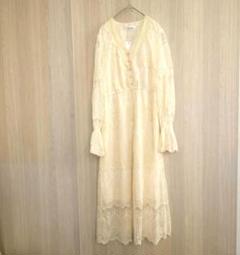 【新品】パッション ワンピース ロングワンピース レース ホワイト Lサイズ