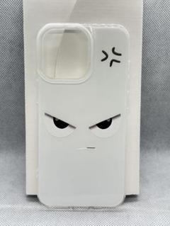 iPhone13pro用ソフトケース 怒った顔デザイン