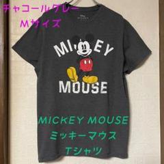 MICKEY MOUSE ミッキーマウス チャコールグレー Tシャツ Mサイズ