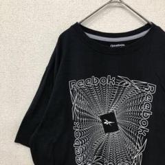 リーボック　tシャツ プリント　ロゴ　デザイン　アメリカ古着　L 2076