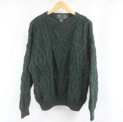 美品 VINTAGE 英国製 Skye ウール ケーブル ニット セーター M