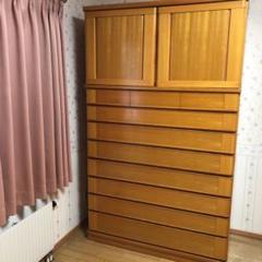 送料込み 洋服タンス 着物入れ 木製 引き出し 収納家具 大型家具