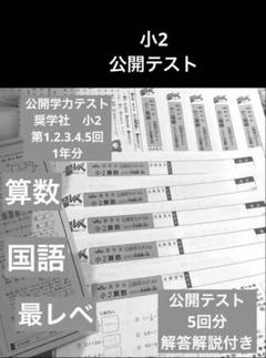 奨学社 公開学力テスト 小3 算数 国語 最レベ 公開テスト 1年分