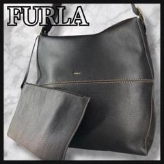 【極美品】FURLA フルラ ショルダーバッグ ポーチ付き A4 ブラック