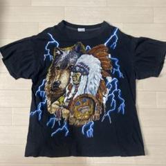 90s USA製 ビンテージ シッティング・ブル 半袖Tシャツ 白 インディアン アヤワスカ洋服店 | 90s sitting bull white tee / big size