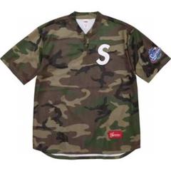 Supreme S Logo Baseball Henley "camo"