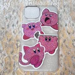 iPhone15ケース デコ電 ラインストーン