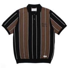 未使用24SSワコマリアWACKO MARIAニットポロシャツPURPLE/M ワコマリア ポロシャツ サマーニット 24ss メンズ SIZE L WACKO