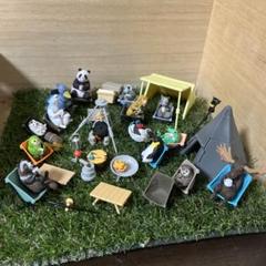 動物キャンプ　ミニチュア　フィギュアセット
