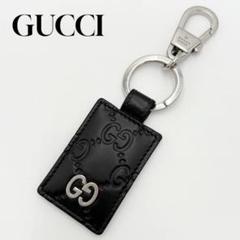美品 GUCCI キーホルダー ドリアン GG柄 グッチシマ レザー