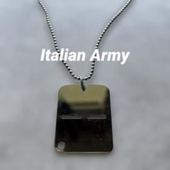 実物 イタリア軍 ステンレス製 ドッグタグ デッドストック　ネックレス　軍モノのサムネイル