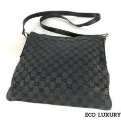 GUCCI グッチ GGキャンバス ショルダー バッグ ブラック レディース
