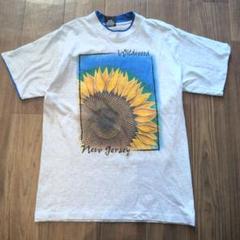 90年代 ひまわりTシャツ　サンフラワー　アート　激レア　ヴィンテージ　ゴッホ