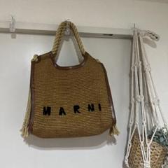 マルニラフィアバーラップショッピングバッグロープハンドル