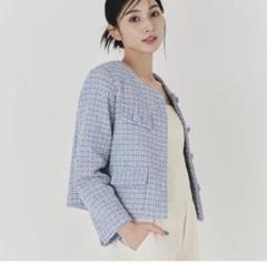 最新コレックション Blue メルカリ - palangツイードジャケット ジャケット・アウター