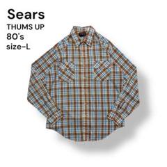 “80s” Sears THUMS UP ヴィンテージチェックシャツ L 台湾製