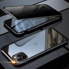 iphone13pro覗き見防止ケース両面ガラス黒