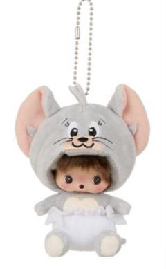モンチッチ×トムとジェリー コラボ ぬいぐるみ 新作　　顔でかSSキーチェーン