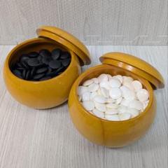 ⭐️美品　欅　蛤　那智黒　碁石　① 碁石 蛤 35号 那智黒 高級 囲碁 白石 黒石 碁笥付き 未使用品 美