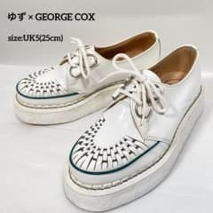 ゆず×ジョージコックス3588ⅥギブソンクリーパーズホワイトUK5 厚底
