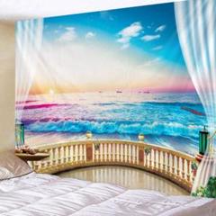 ビッグ タペストリー 金具付 海 大判 布ポスター 背景布 風景 DIY 12