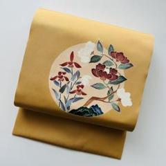 名古屋帯 正絹 塩瀬 工芸楽器 九寸T-2453