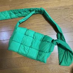 グリーン キルティング ショルダーバッグ