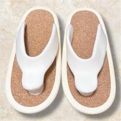 【希少・美品】 ojojo ホワイト コルク サンダル Mサイズ 雪駄 希少・美品】 ojojo ホワイト コルク サンダル Mサイズ 雪駄