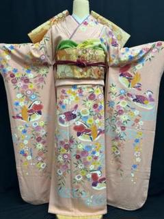 逸品 本加賀友禅 押田正一 桃色鴛鴦四季の花 フルセット m46593252670_1.jpg?1725628959
