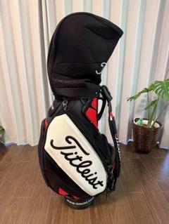 Titleistツアー キャディバッグ ブラック/ホワイト/レッド Yahoo!オークション - タイトリスト キャディバッグ レッド/ブラック