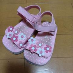 Mezzo Piano ピンク花柄サンダル