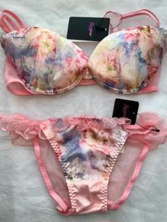 ラヴィジュール 花柄 ブラジャー ショーツ セット