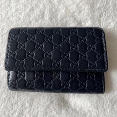 佑誠さま専用　新品GUCCI　グッチシマレザー 6連キーケース　ネイビー GUCCI 最新作! グッチ 6連 キーケース グッチシマ ブラック