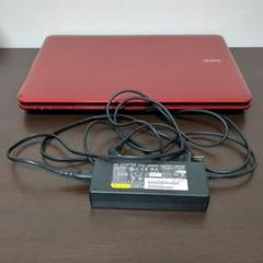 NEC ノートPC レッド ACアダプター付き